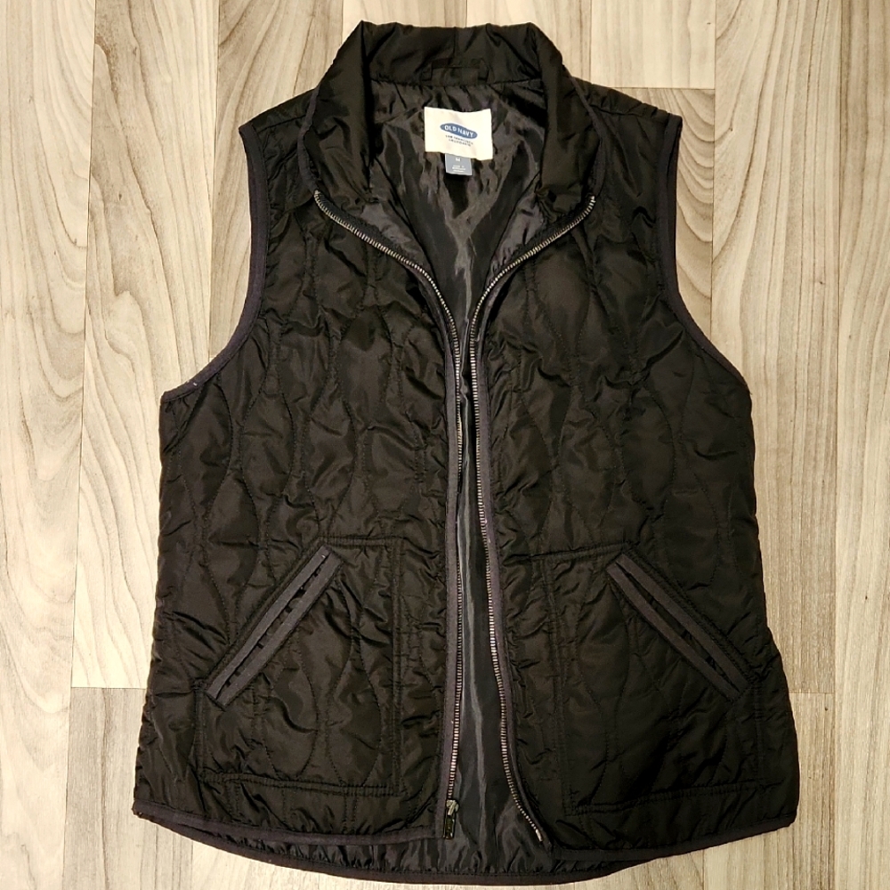 Old Navy Women's Black Quilted Vest
